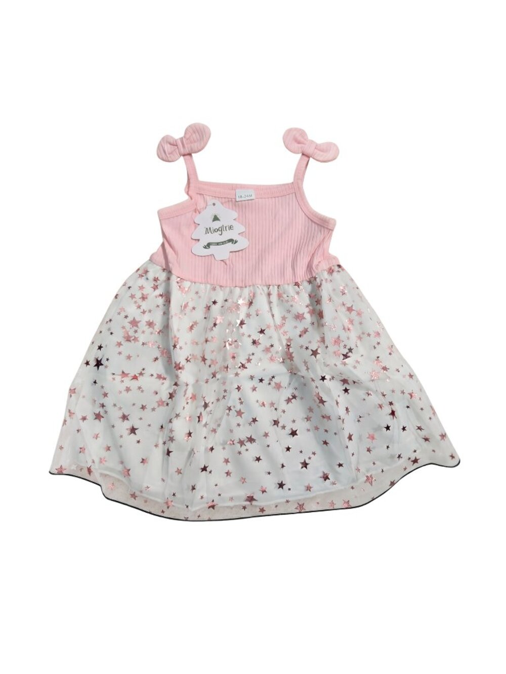 NWT | Mioglie Pink Star Tutu Dress | Glitter Tulle | 18-24M